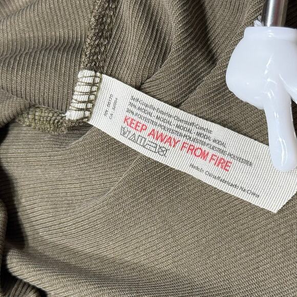 Free People Intimately Dani Tank Olive Green Flowy Spaghetti Strap V-Neck Ribbed - Picture 5 of 9